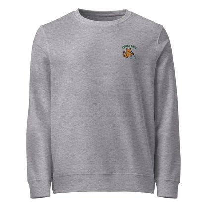 Circle Back Cat Organic Embroidered Sweatshirt
