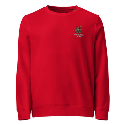 Think Outside The Fox Organic Embroidered Sweatshirt