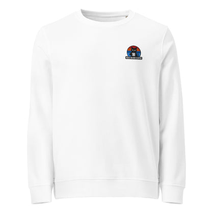 Black Cat Retro Sunset Organic Embroidered Sweatshirt