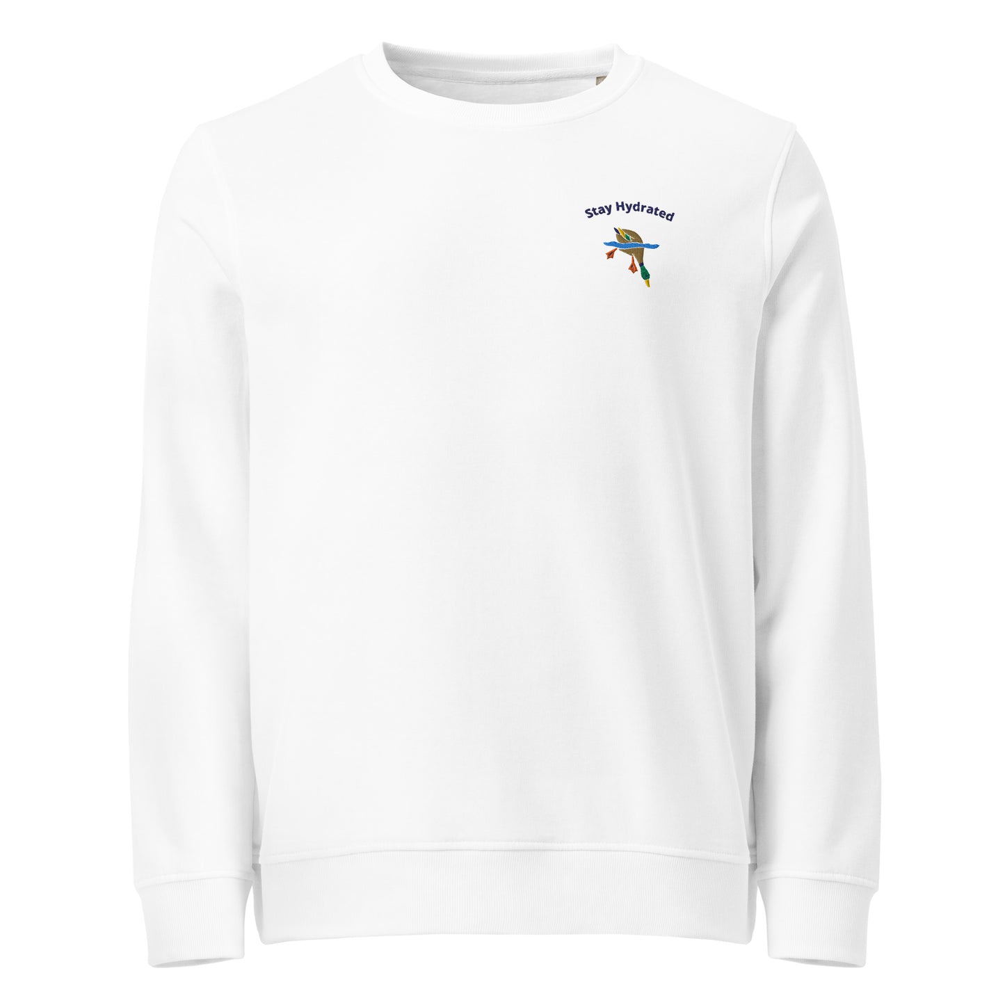 Stay Hydrated Duck Organic Embroidered Sweatshirt