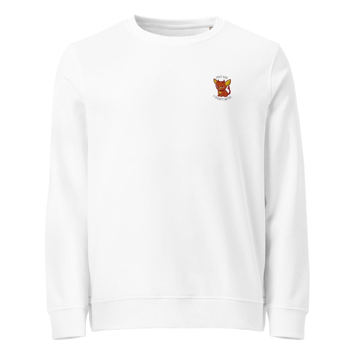 Sassy Chihuahua Organic Embroidered Sweatshirt