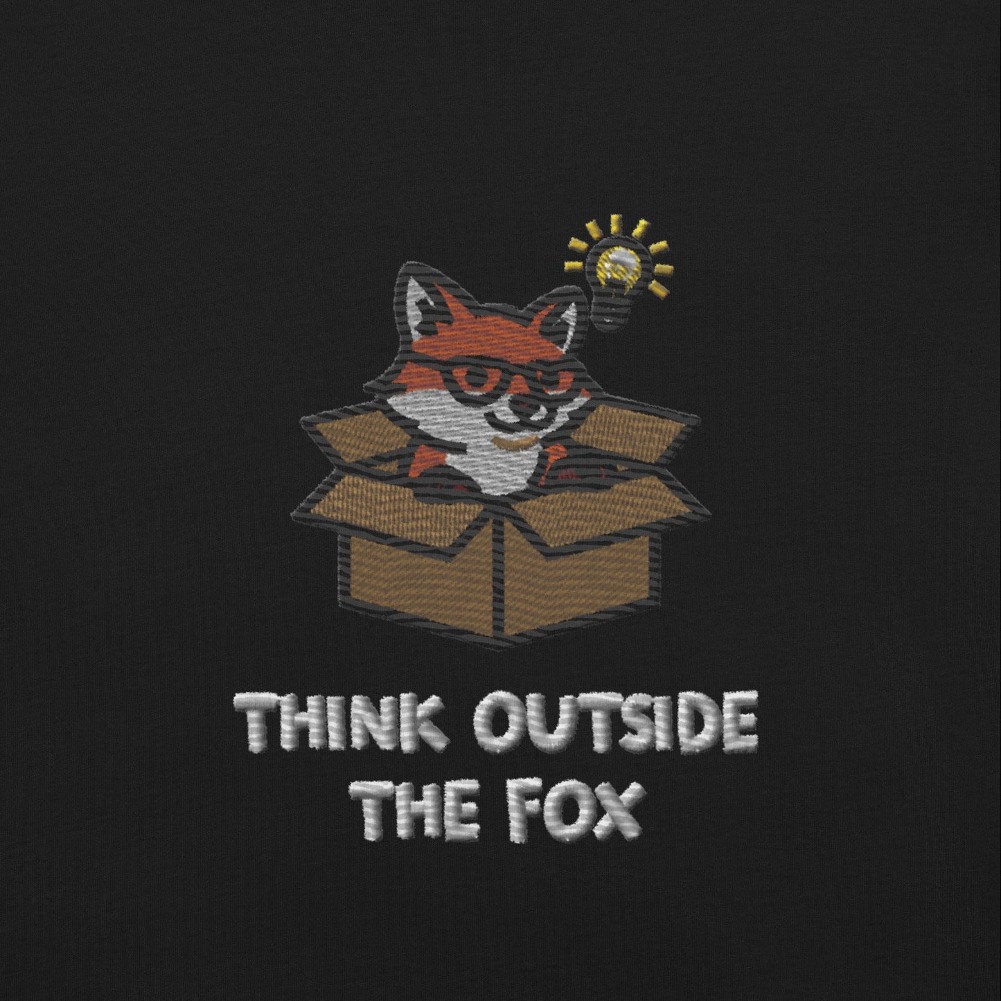 Think Outside The Fox Organic Embroidered Sweatshirt