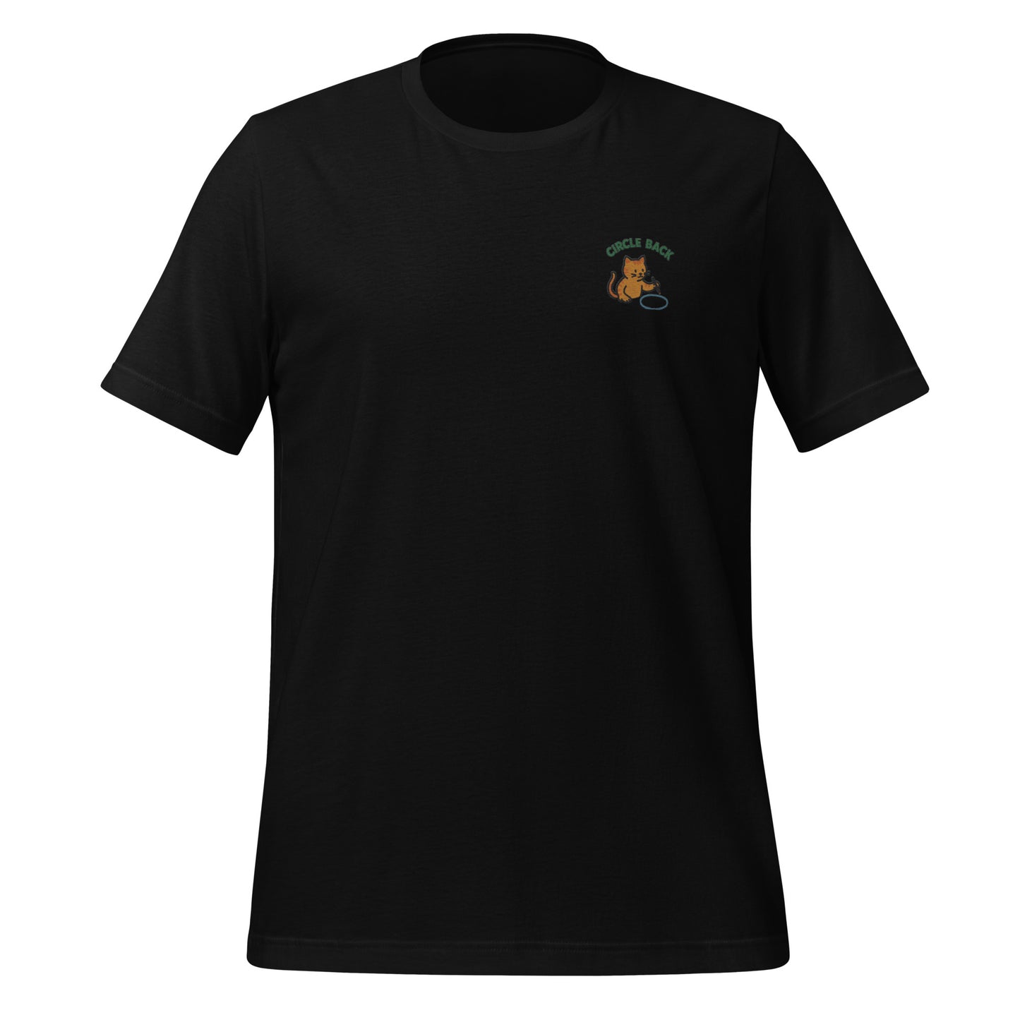 Circle Back Cat Embroidered T-Shirt