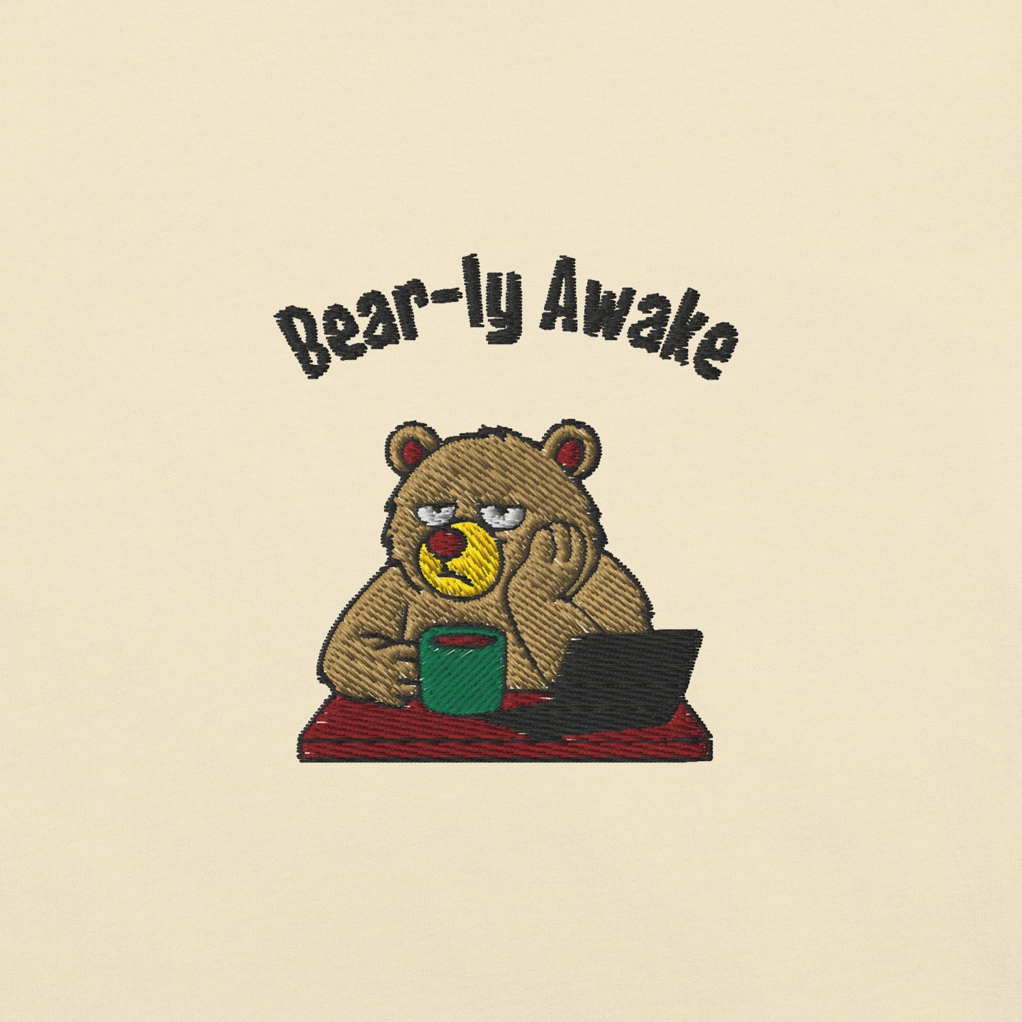 Bear-ly Awake Embroidered T-Shirt