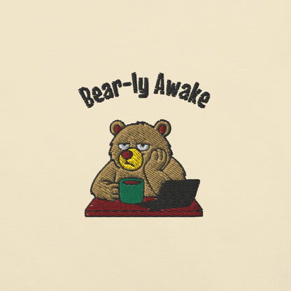 Bear-ly Awake Embroidered T-Shirt
