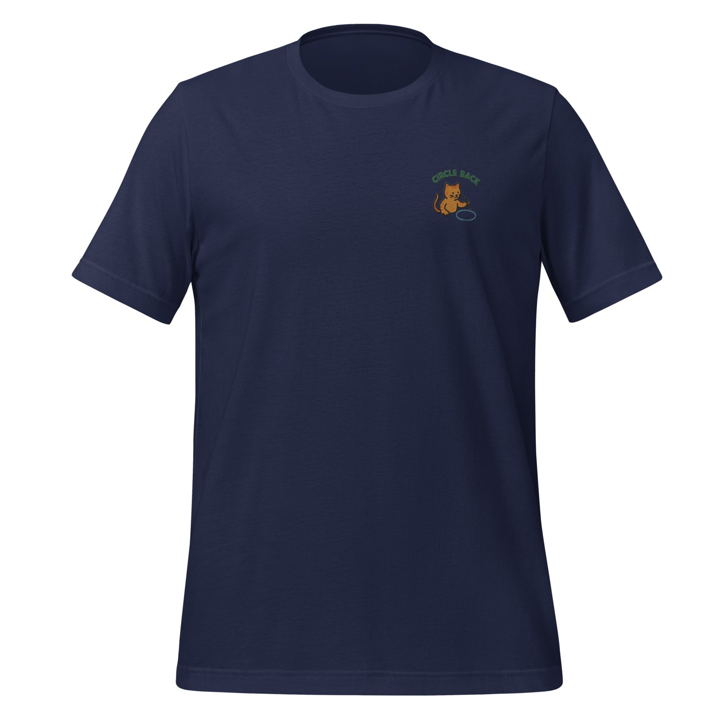 Circle Back Cat Embroidered T-Shirt