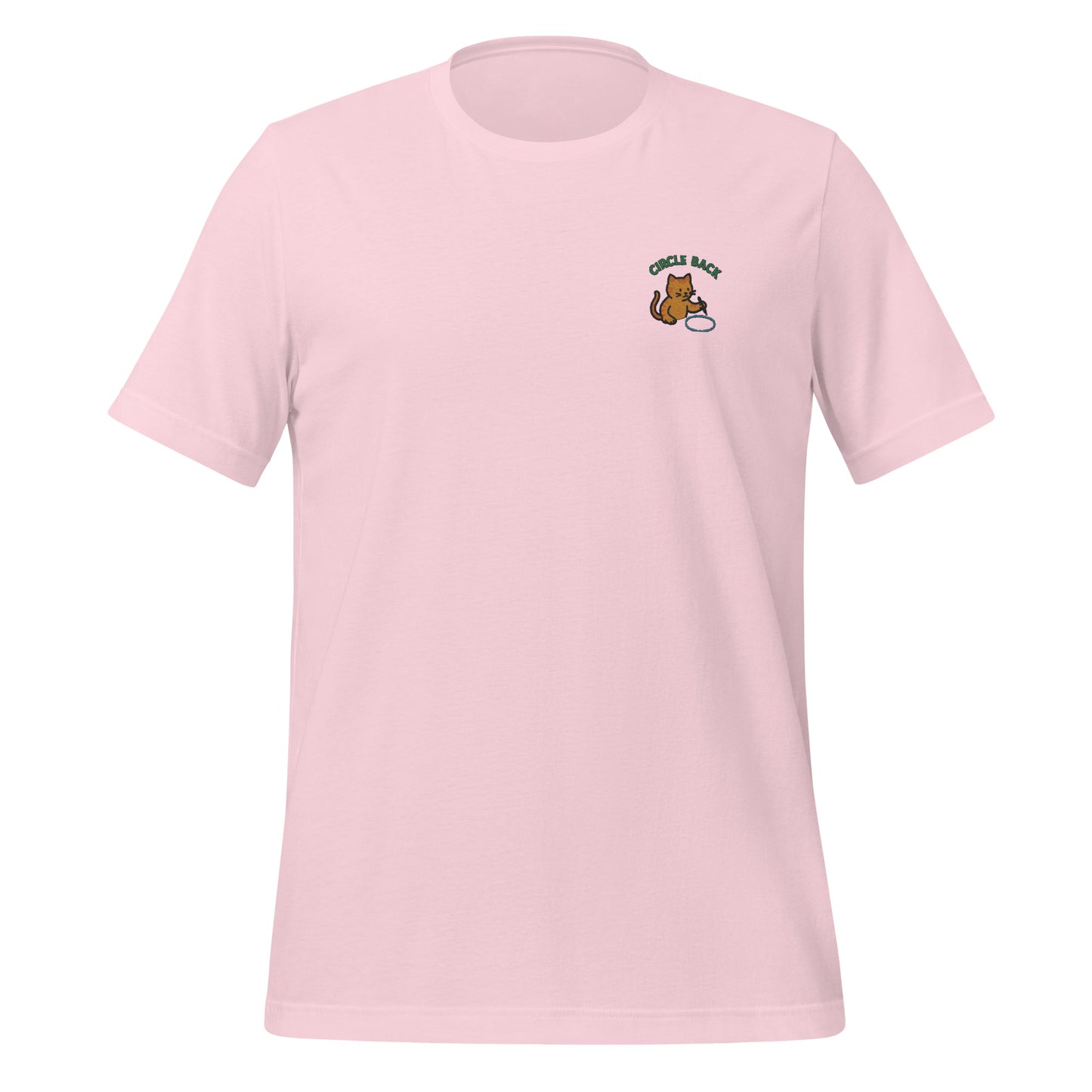 Circle Back Cat Embroidered T-Shirt