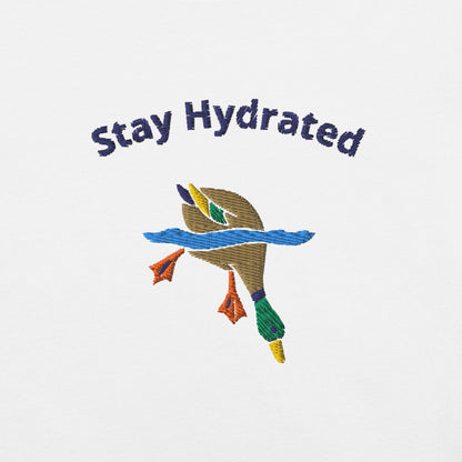 Stay Hydrated Duck Embroidered T-Shirt