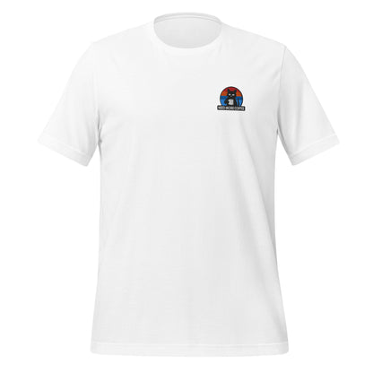 Black Cat Retro Sunset Embroidered T-Shirt